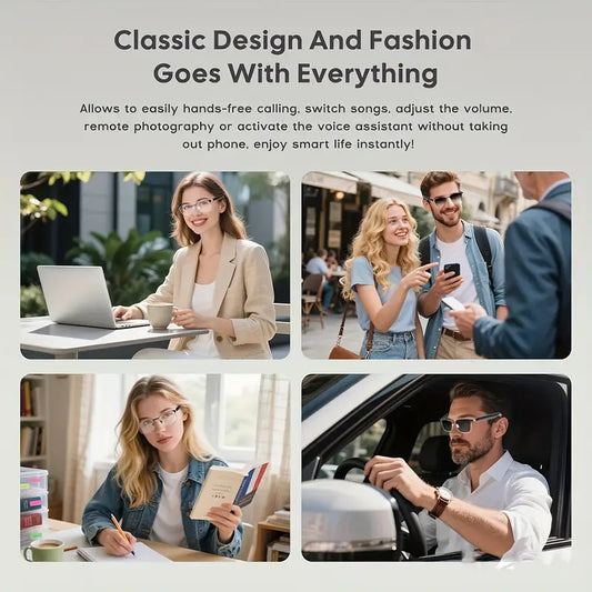 AI Smart Translation Glasses with Polarized Lenses & Voice Assistant