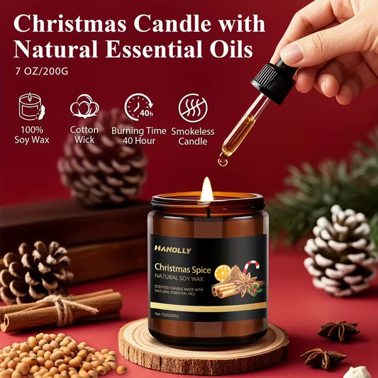(LIMITED STOCK) 6-Pack Christmas Scented Candle Set – Perfect Holiday & Seasonal Gift for Home