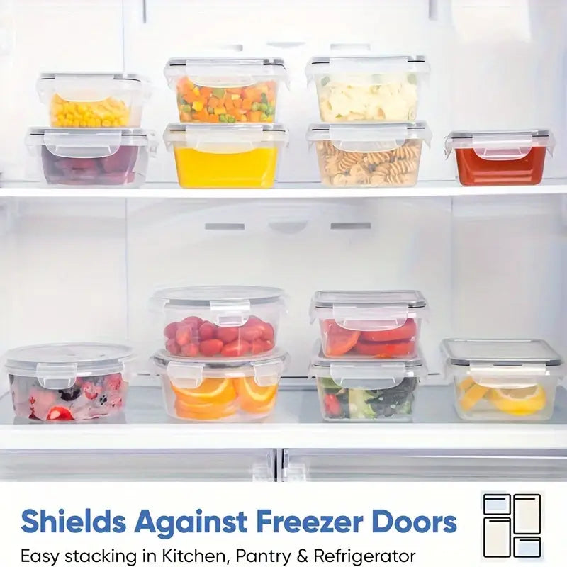 48-Piece Luxury Food Storage Container Set – Airtight, Stackable, BPA-Free with Labels & Marker Pen