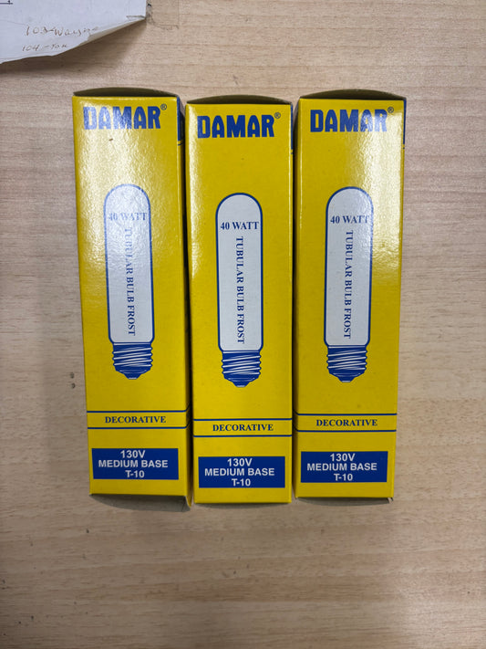 Damar #214B Frost T-10 130V Medium Base Light Bulb (3-Pack)