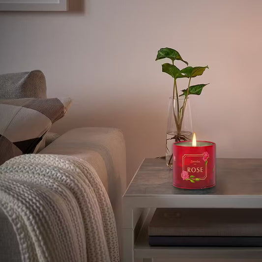 (LIMITED STOCK) 30oz Scented Candle Gift Set – Rose, Sandalwood, Cinnamon, Apple & Lavender | Luxury Metal Jar Candles for Home, Christmas