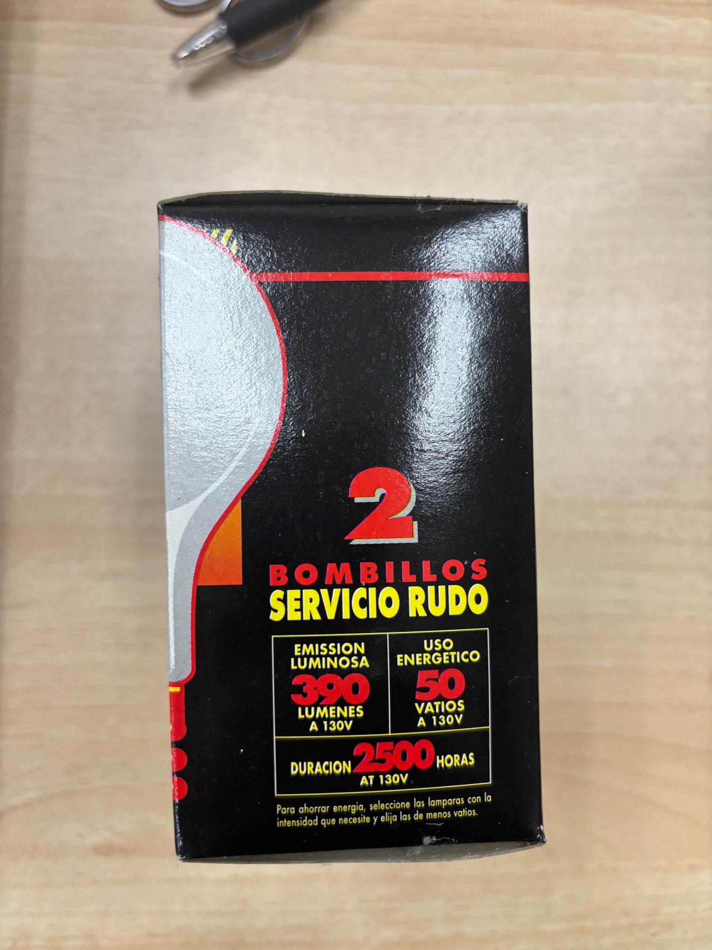 Satco S3969 2-Pack 50W Rough Service Light Bulbs