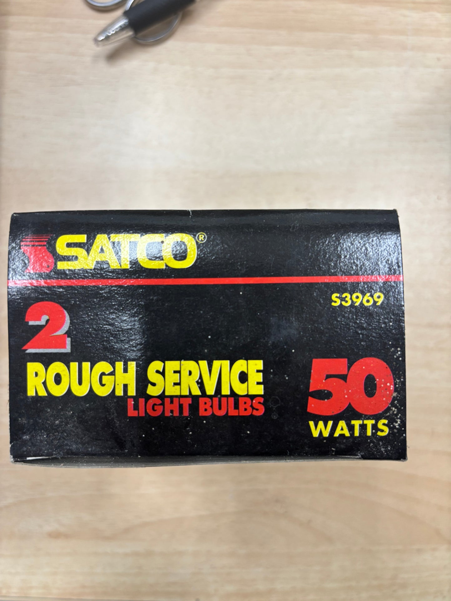 Satco S3969 2-Pack 50W Rough Service Light Bulbs