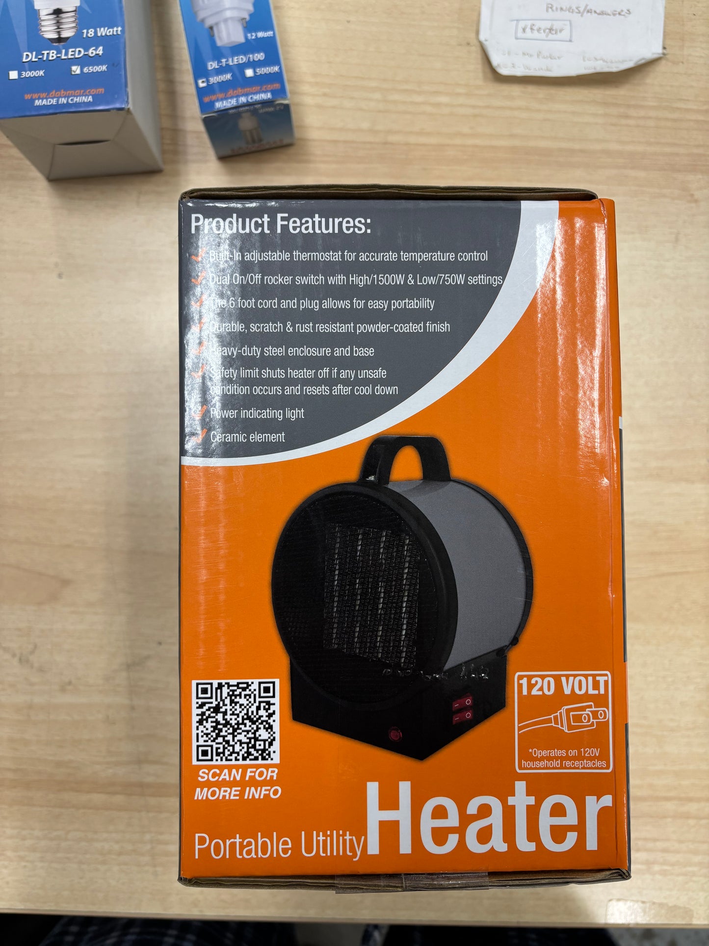 King Electric PUH1215T 750/1500W Portable Utility Heater