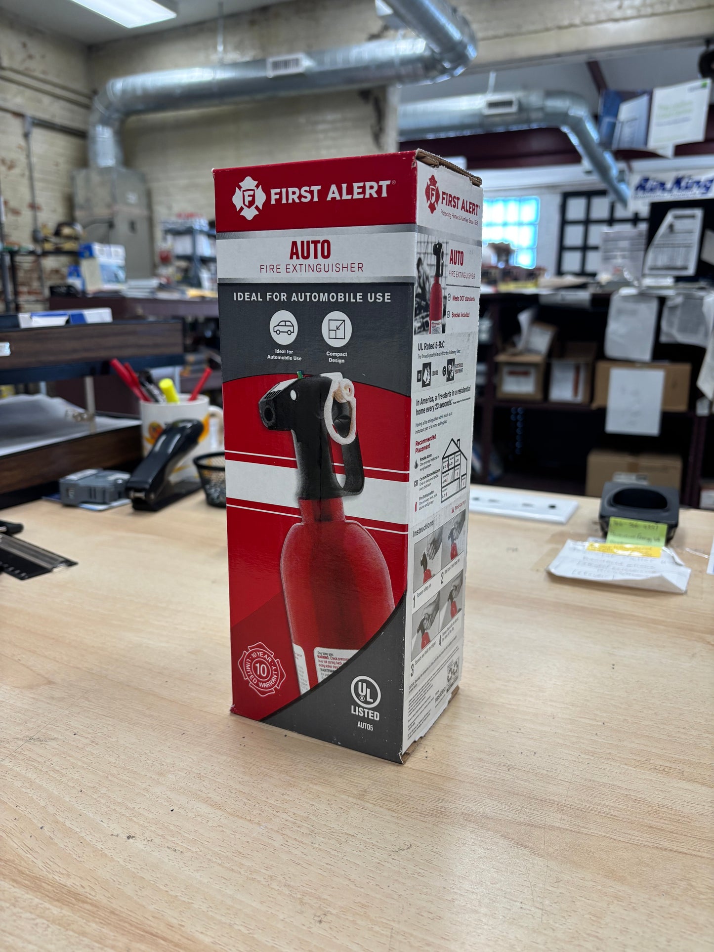 First Alert AUTO5 Auto Fire Extinguisher – 2.5 lb, UL Rated 5-B:C