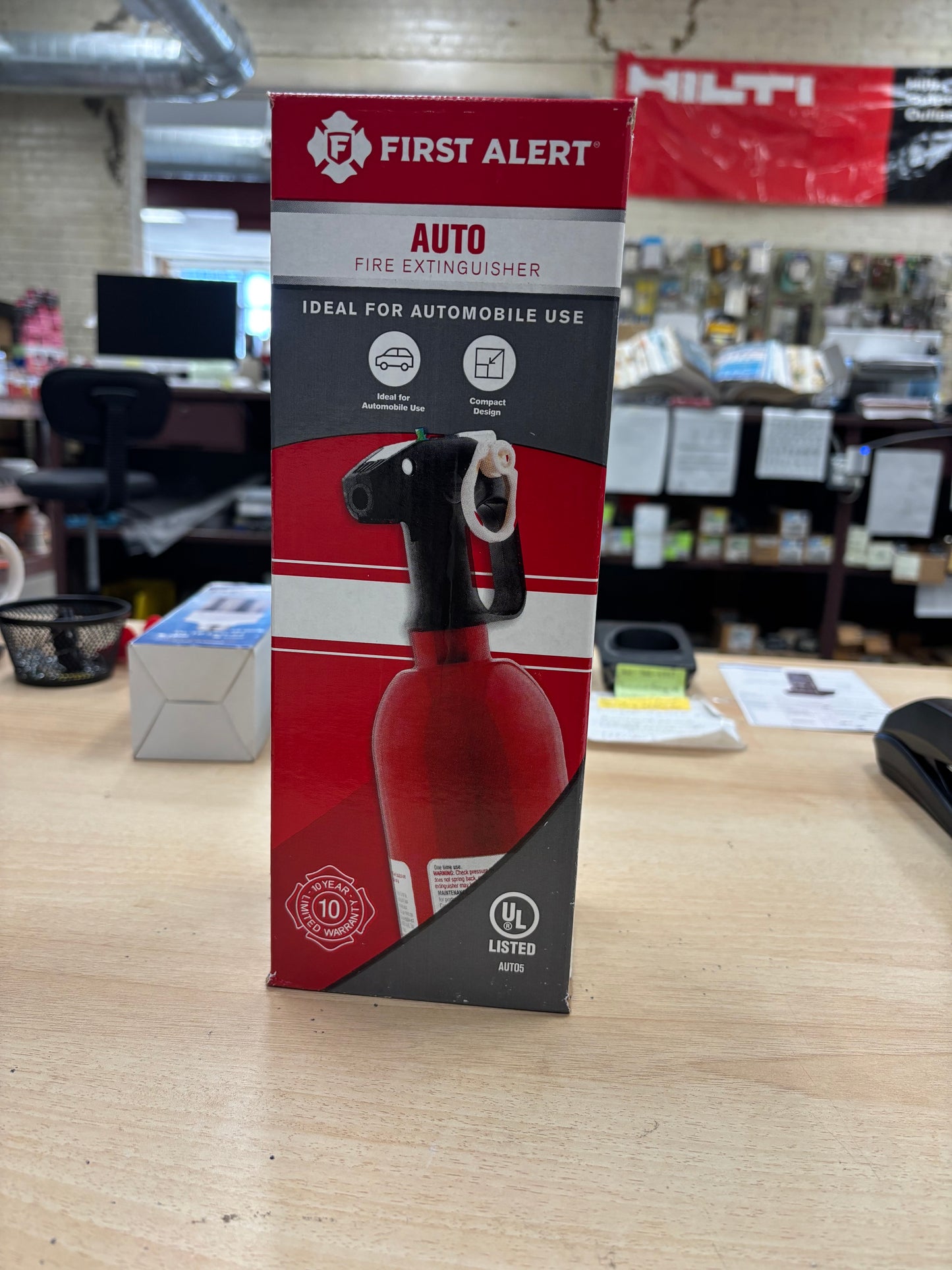 First Alert AUTO5 Auto Fire Extinguisher – 2.5 lb, UL Rated 5-B:C