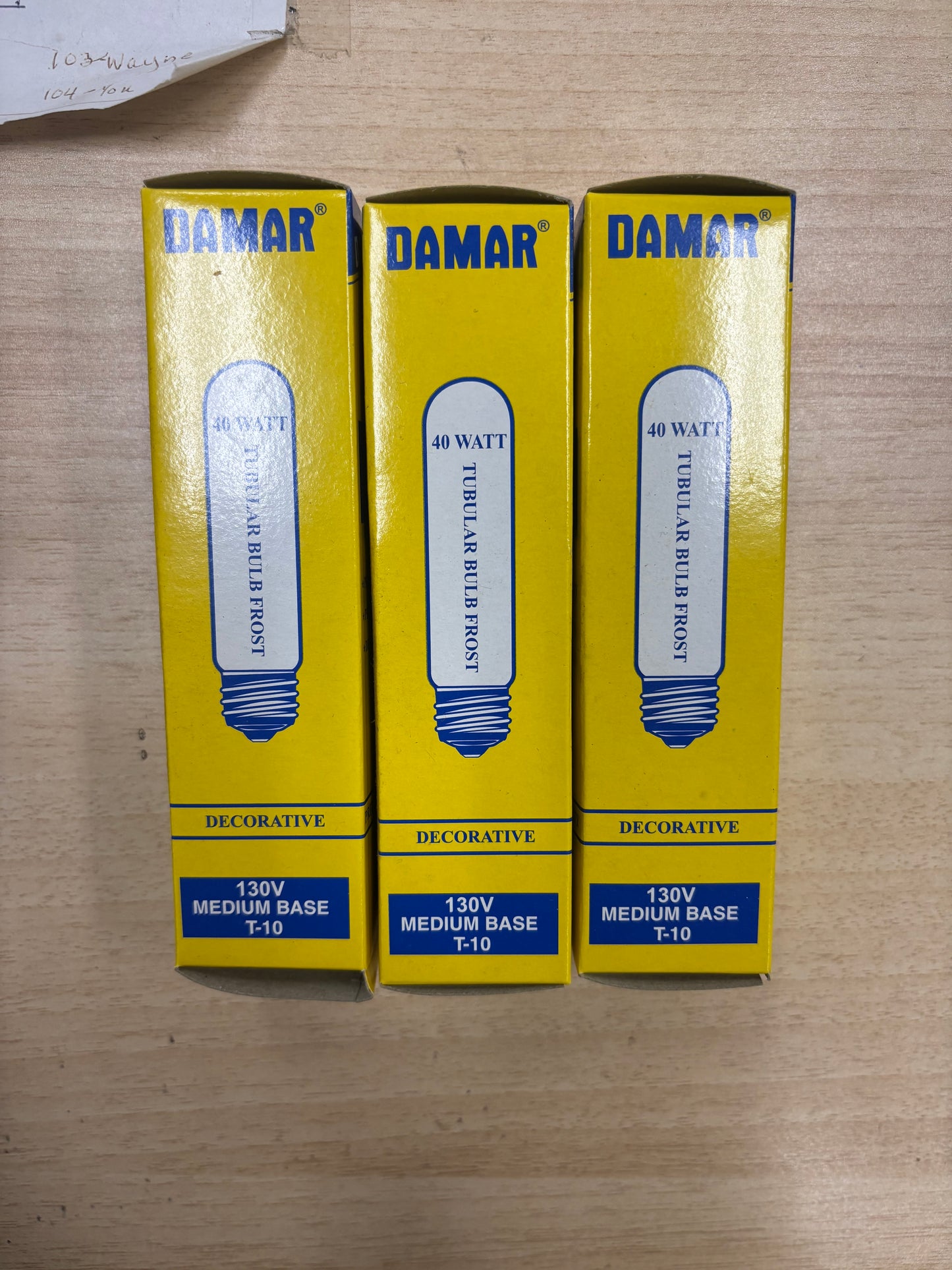 Damar #214B Frost T-10 130V Medium Base Light Bulb (3-Pack)